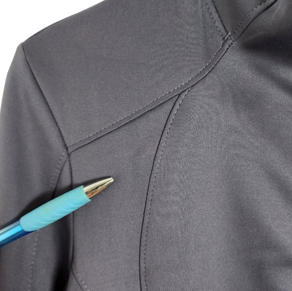 Apana Athletic women's zip up sweater gray Jacket Thumbholes Pockets Activewear - Picture 8 of 9